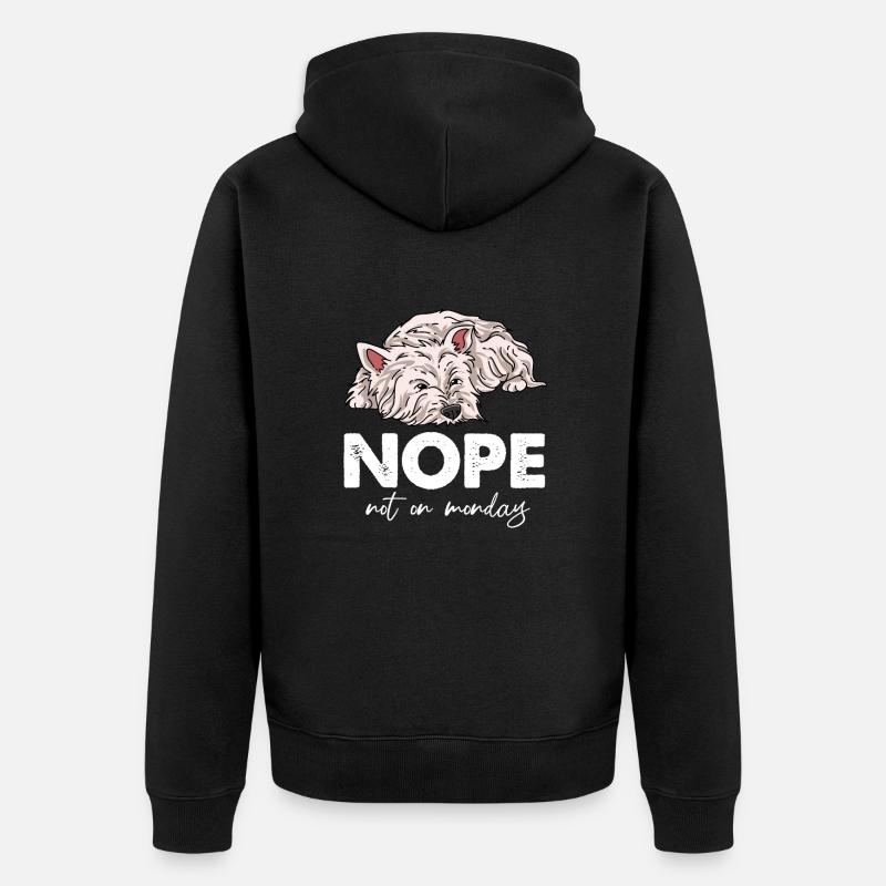 West Highland Terrier - Unisex Premium Bio Zip Hoodie - Schwarz