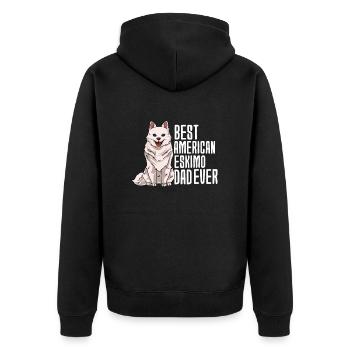 Esquimau d’Amérique - Veste à capuche bio Premium Unisexe - noir - Dos - Nico (187cm)