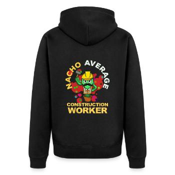 Cinco De Mayo construction worker - Unisex Premium Organic Zip Hoodie - black - Back - Nico (187cm)