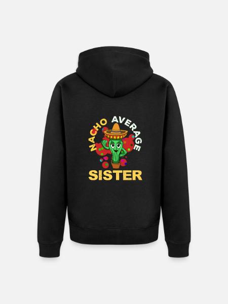 Cinco De Mayo Schwester - Unisex Premium Bio Zip Hoodie - Schwarz