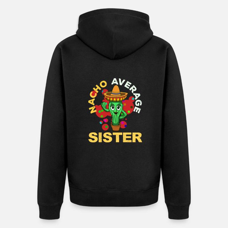 Cinco De Mayo Schwester - Unisex Premium Bio Zip Hoodie - Schwarz