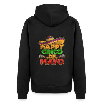 Cinco De Mayo - Unisex Premium Bio Zip Hoodie - Schwarz - Hinten - Nico (187cm)