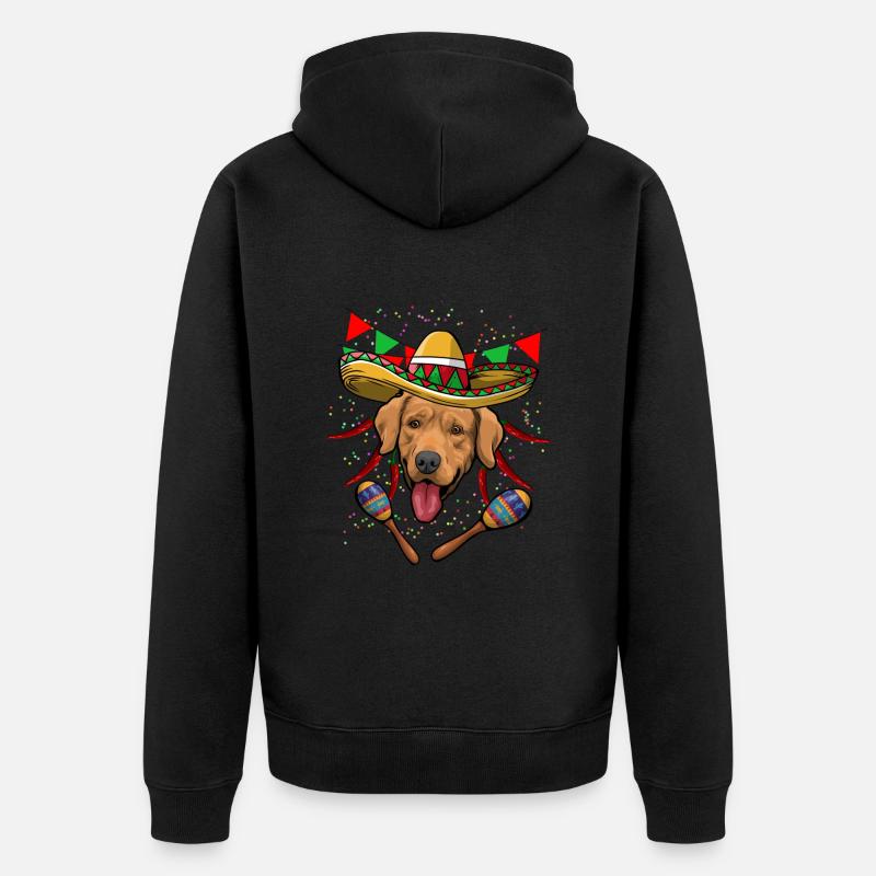 Cinco De Mayo Golden Retriever - Veste à capuche bio Premium Unisexe - noir