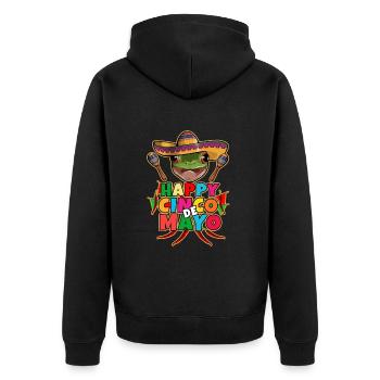 Cinco De Mayo Frog - Unisex Premium Organic Zip Hoodie - black - Back - Nico (187cm)