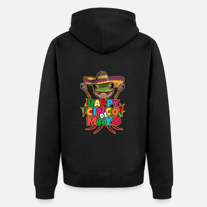 Cinco de Mayo Grenouille - Veste à capuche bio Premium Unisexe - noir