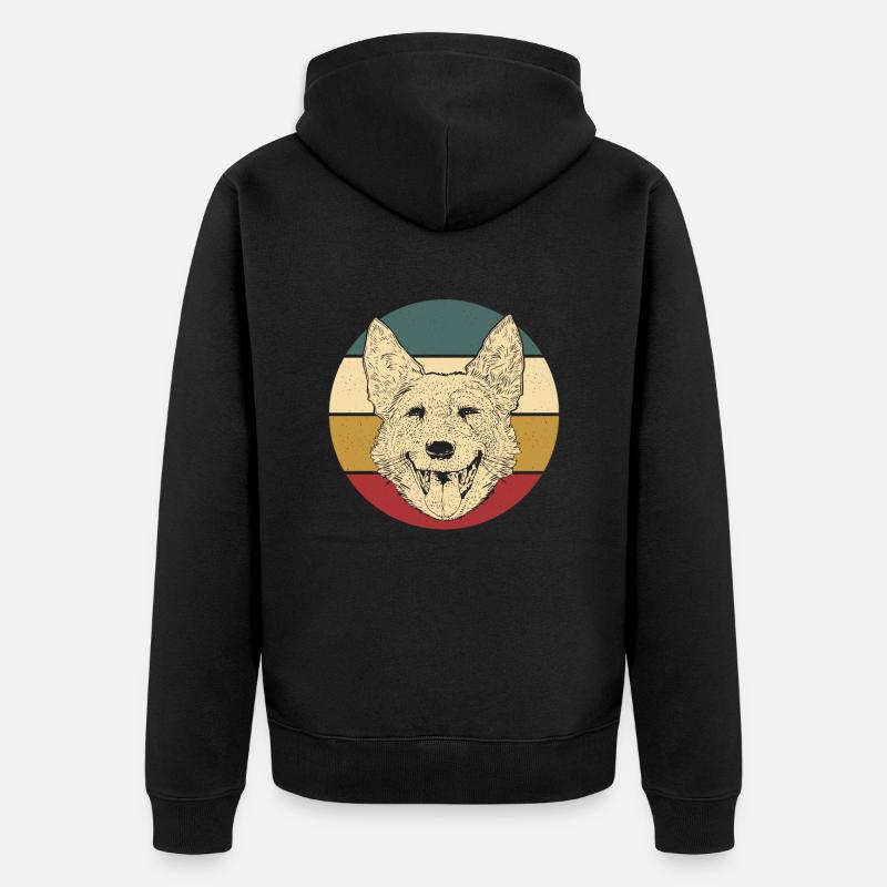 Australian Cattle Dog - Unisex Premium Bio Zip Hoodie - Schwarz