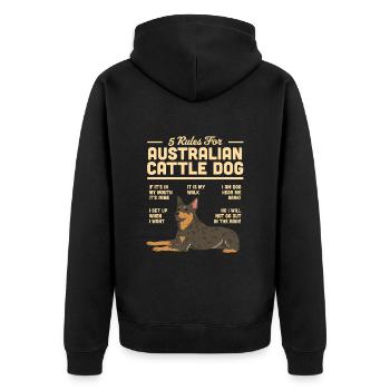 Bouvier australien - Veste à capuche bio Premium Unisexe - noir - Dos - Nico (187cm)