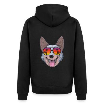 Bouvier australien - Veste à capuche bio Premium Unisexe - noir - Dos - Nico (187cm)