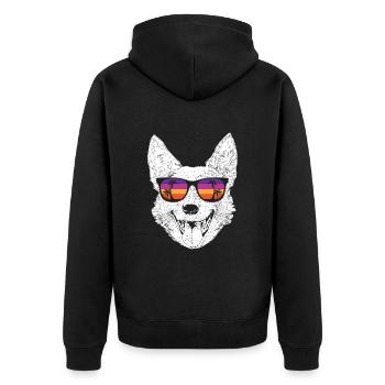 Bouvier australien - Veste à capuche bio Premium Unisexe - noir - Dos - Nico (187cm)