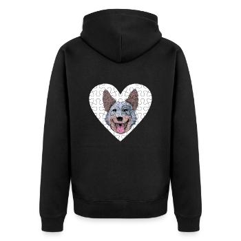 Bouvier australien - Veste à capuche bio Premium Unisexe - noir - Dos - Nico (187cm)