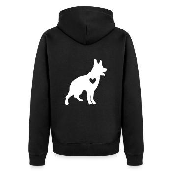 Bouvier australien - Veste à capuche bio Premium Unisexe - noir - Dos - Nico (187cm)