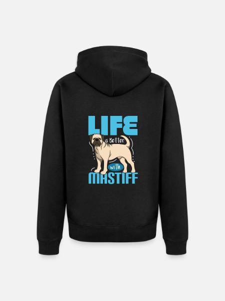 Mastiff - Unisex Premium Organic Zip Hoodie - black