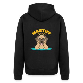 Mastiff - Unisex Premium Bio Zip Hoodie - Schwarz - Hinten - Nico (187cm)