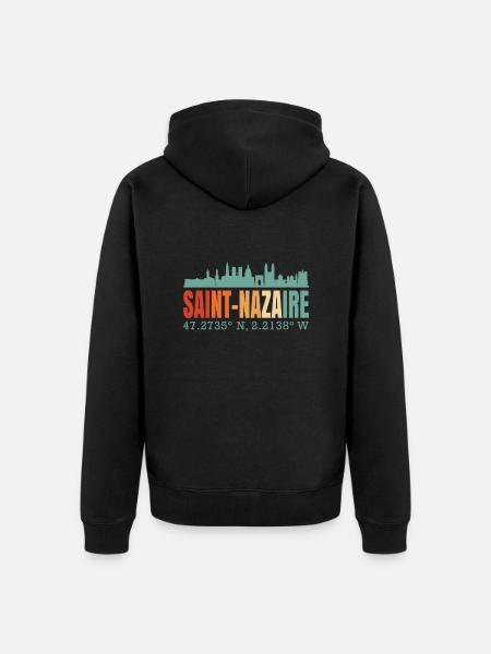 Saint-Nazaire - Unisex Premium Organic Zip Hoodie - black