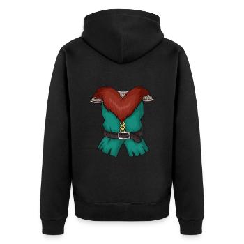 Costume viking - Veste à capuche bio Premium Unisexe - noir - Dos - Nico (187cm)
