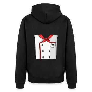 Costume de cuisine - Veste à capuche bio Premium Unisexe - noir - Dos - Nico (187cm)