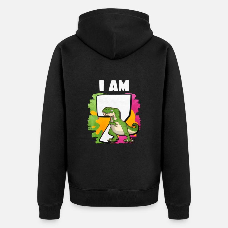 7e anniversaire - Veste à capuche bio Premium Unisexe - noir