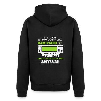 Amateur Radio Radio Funkter Cadeau - Veste à capuche bio Premium Unisexe - noir - Dos - Nico (187cm)