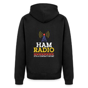 Amateur Radio Radio Funkter Cadeau - Veste à capuche bio Premium Unisexe - noir - Dos - Nico (187cm)