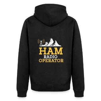 Amateur Radio Radio Funkter Cadeau - Veste à capuche bio Premium Unisexe - noir - Dos - Nico (187cm)