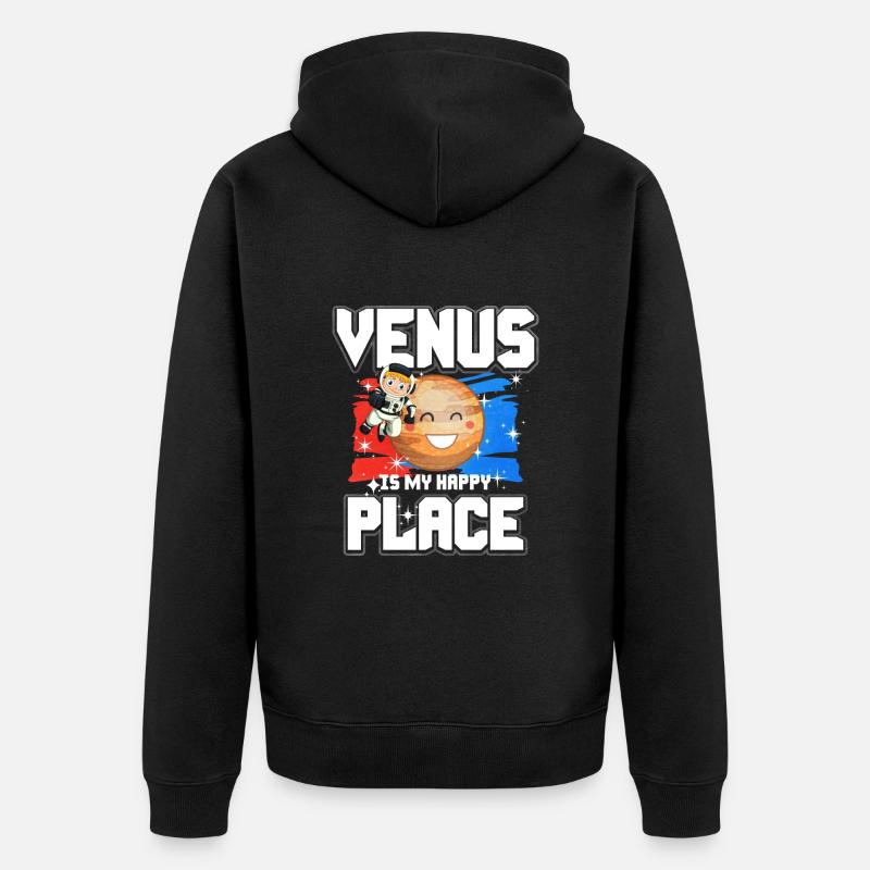 Cadeau Planète Vénus - Veste à capuche bio Premium Unisexe - noir