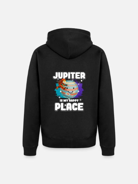 Jupiter Planet Gift - Unisex Premium Organic Zip Hoodie - black