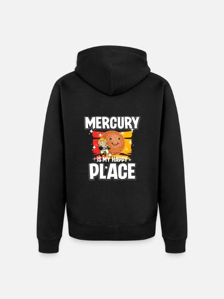 Merkur Planet Gift - Unisex Premium Organic Zip Hoodie - black