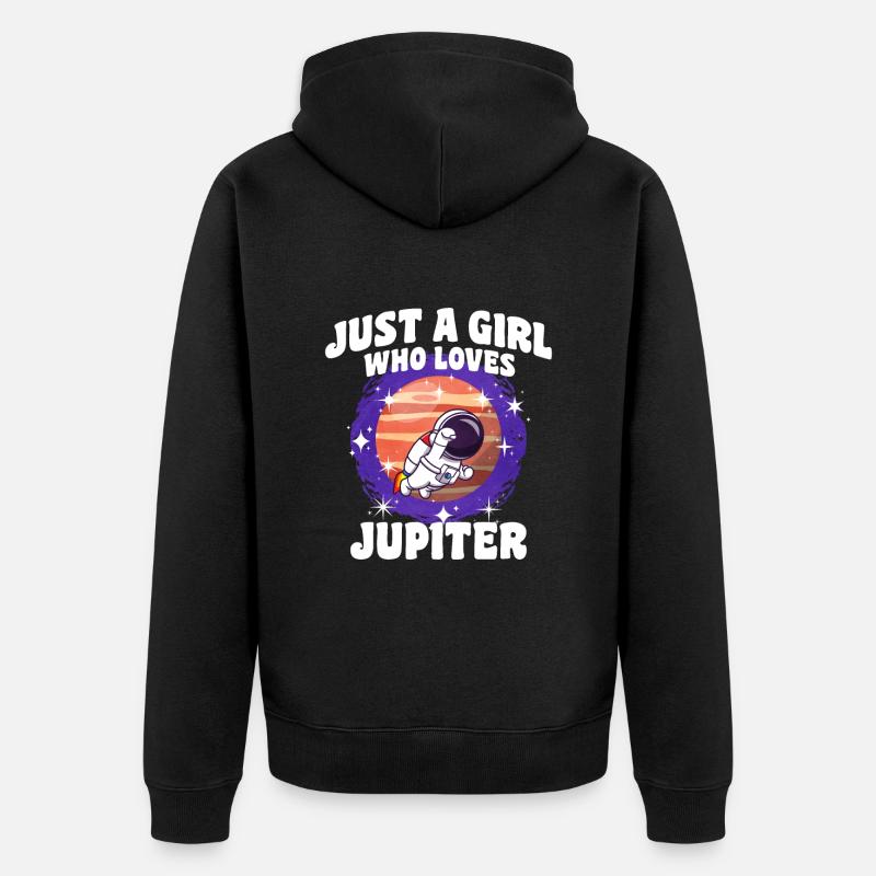Fille Jupiter Cadeau - Veste à capuche bio Premium Unisexe - noir