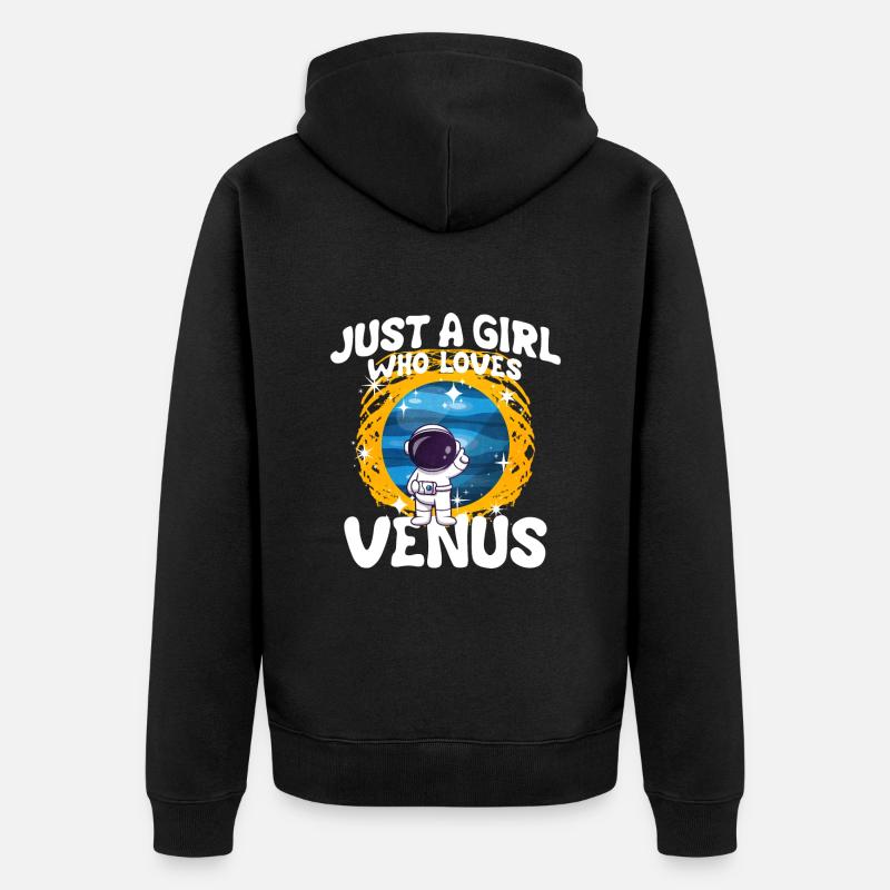 Fille Vénus Cadeau - Veste à capuche bio Premium Unisexe - noir