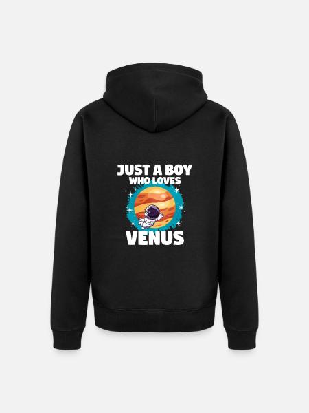 Venus Planet Gift - Unisex Premium Organic Zip Hoodie - black