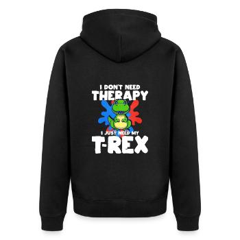 T-Rex - Veste à capuche bio Premium Unisexe - noir - Dos - Nico (187cm)