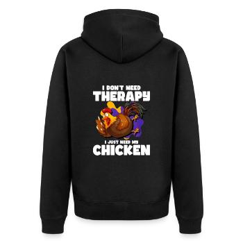 Poulets - Veste à capuche bio Premium Unisexe - noir - Dos - Nico (187cm)