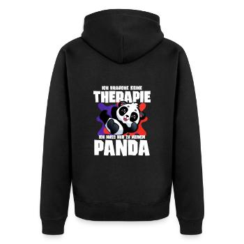 I don't need therapy I just have to go to my - Unisex Premium Organic Zip Hoodie - black - Back - Nico (187cm)