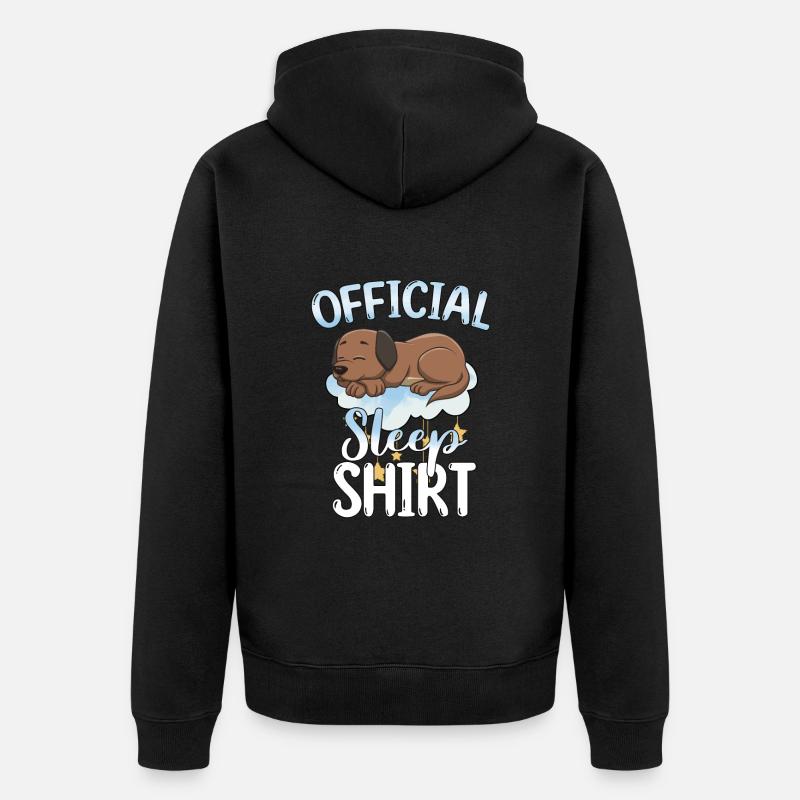 Schlafen Süß Geschenk - Unisex Premium Bio Zip Hoodie - Schwarz
