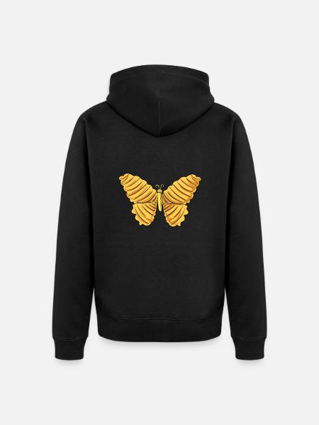 Chips Essen Snacks Süßigkeiten Geschenk - Unisex Premium Bio Zip Hoodie - Schwarz