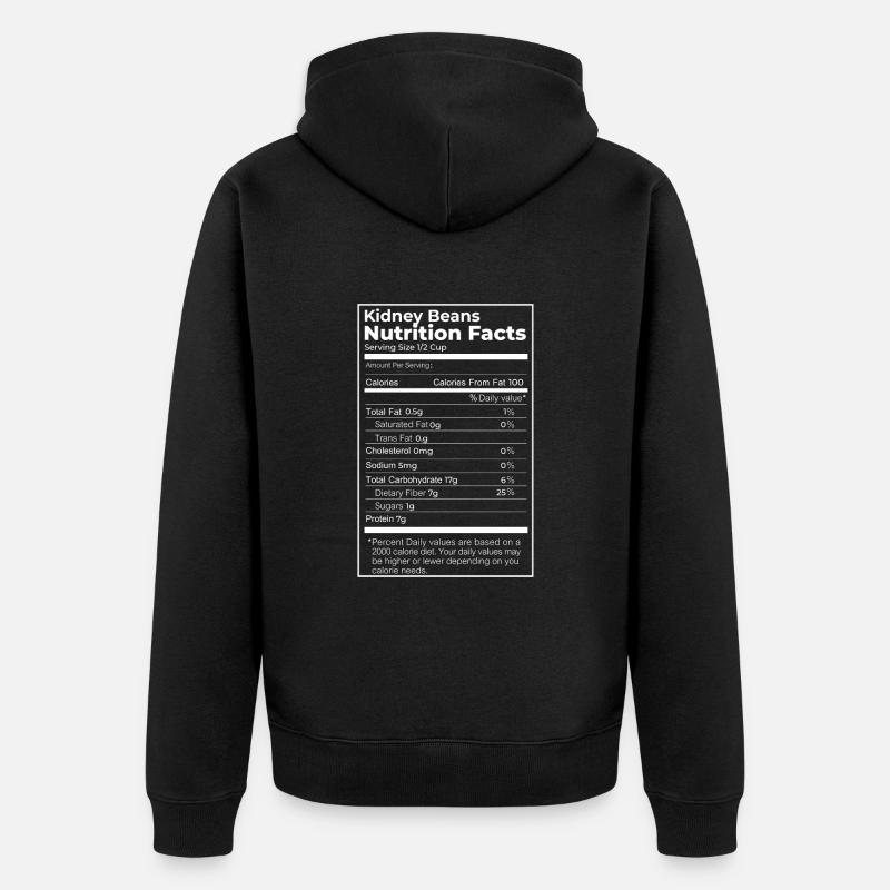 Haricots - Veste à capuche bio Premium Unisexe - noir