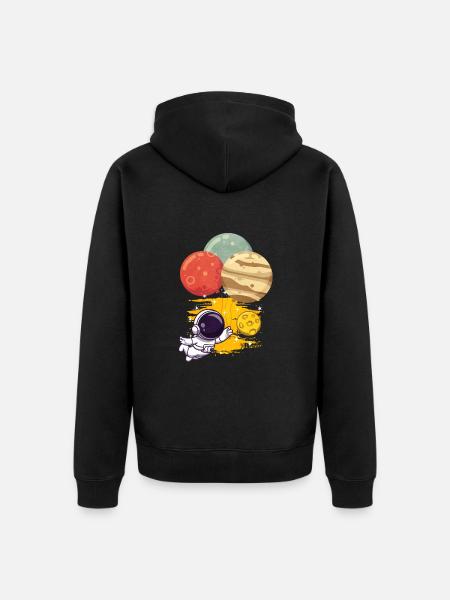 Jupiter - Unisex Premium Organic Zip Hoodie - black