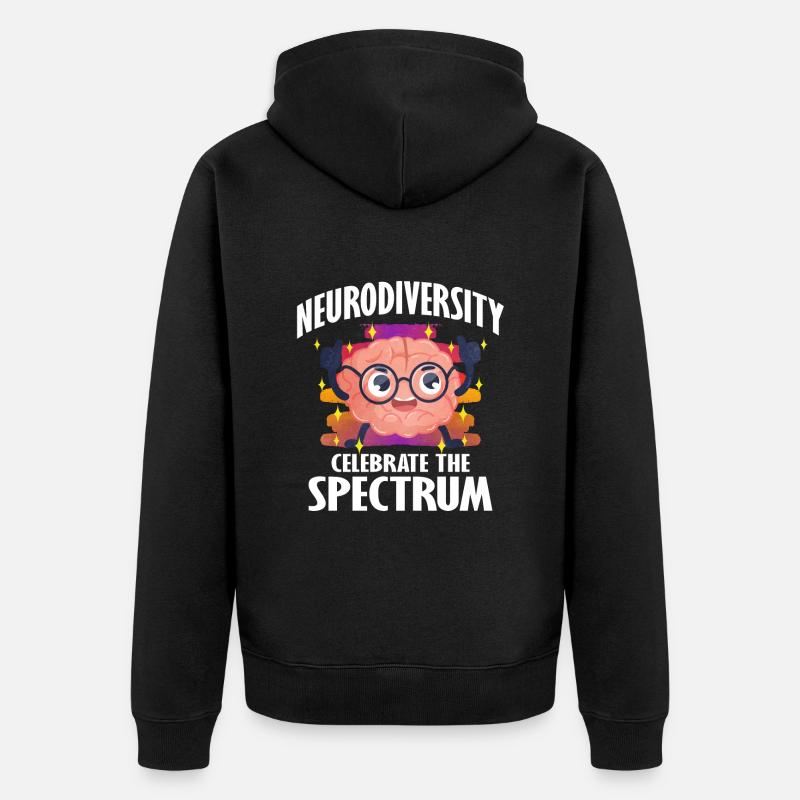 Cadeau autisme autisme - Veste à capuche bio Premium Unisexe - noir