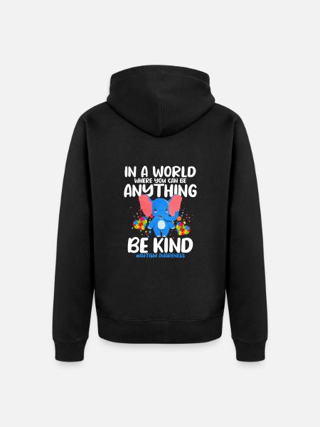 Autism Autism Gift - Unisex Premium Organic Zip Hoodie - black