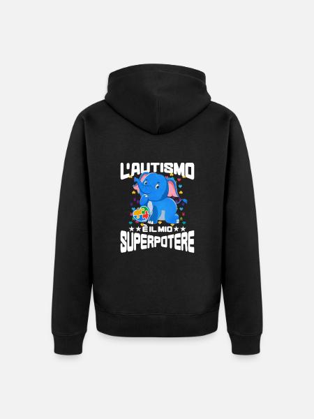 Autism Autism Gift - Unisex Premium Organic Zip Hoodie - black