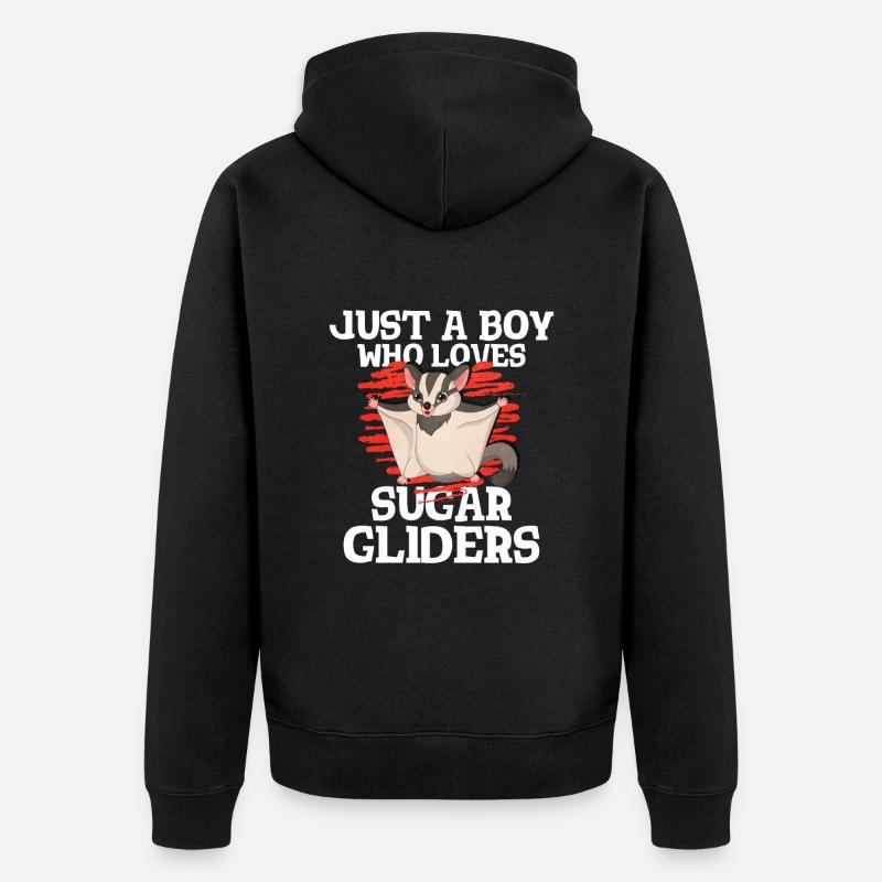 Flughörnchen - Unisex Premium Bio Zip Hoodie - Schwarz