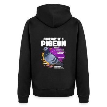 Colombe - Veste à capuche bio Premium Unisexe - noir - Dos - Nico (187cm)