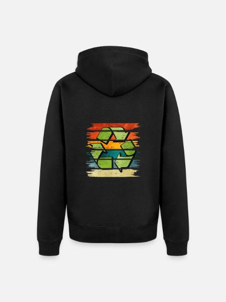 Recycling - Unisex Premium Organic Zip Hoodie - black
