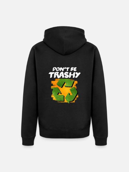 Recycling - Unisex Premium Bio Zip Hoodie - Schwarz