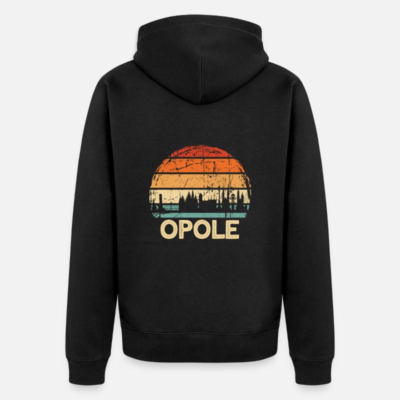 Pologne Opole Skyline - Veste à capuche bio Premium Unisexe - noir