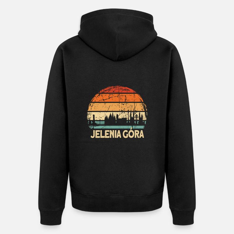 Pologne Jelenia Gora Skyline - Veste à capuche bio Premium Unisexe - noir