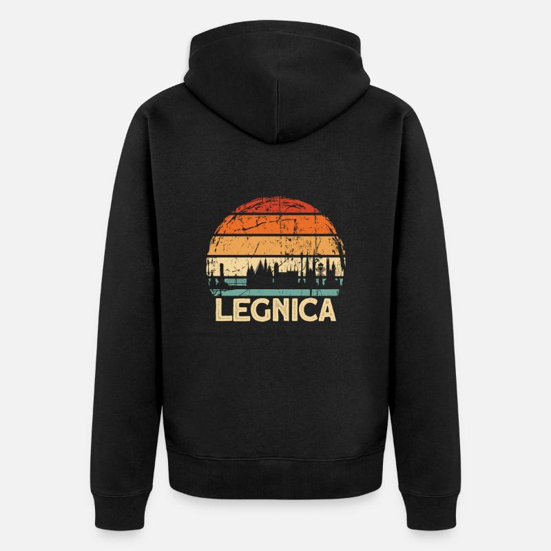 Pologne Legnica Skyline - Veste à capuche bio Premium Unisexe - noir