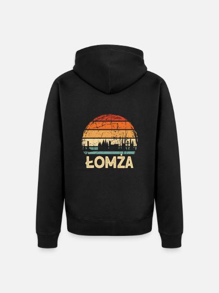Polen Lomza Skyline - Unisex Premium Bio Zip Hoodie - Schwarz