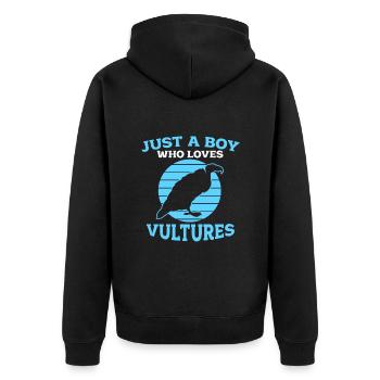 Vautour - Veste à capuche bio Premium Unisexe - noir - Dos - Nico (187cm)