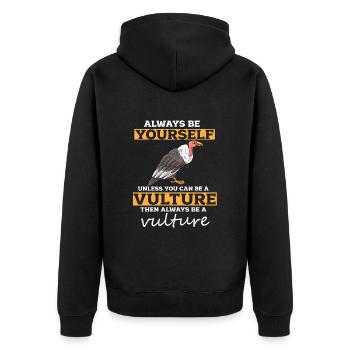 Vautour - Veste à capuche bio Premium Unisexe - noir - Dos - Nico (187cm)